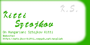 kitti sztojkov business card